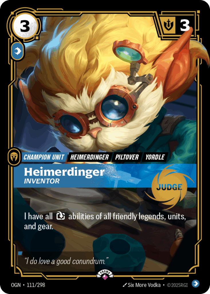 Heimerdinger, Inventor Judge Promo Card